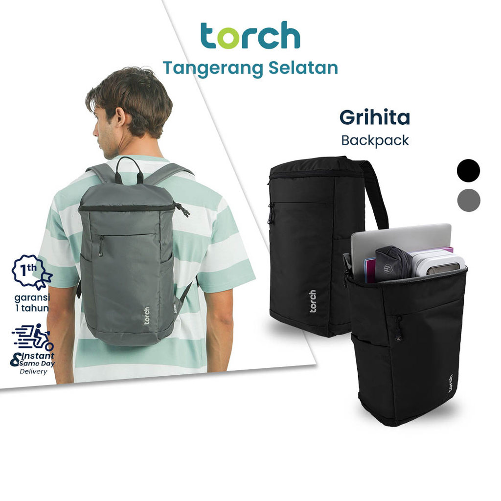 Torch Backpack Laptop 14 inch Tas Ransel Tas Gendong Multifungsi Sekolah Kuliah Kerja Daypack Grihit