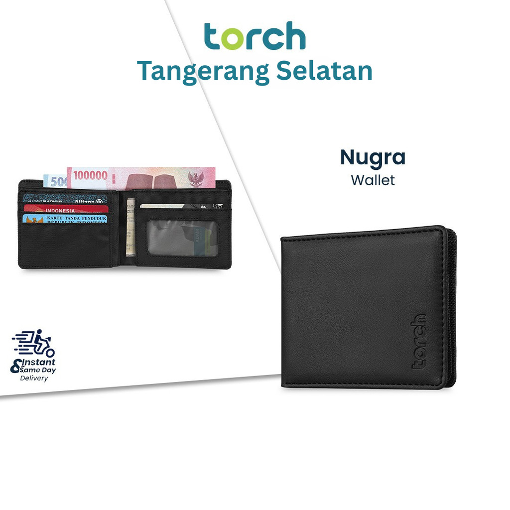 TORCH Nugra Dompet Simple Lipat Pria Wanita Tempat Kartu Uang STNK Karcis Kuat Tahan Air - Wallet Wa