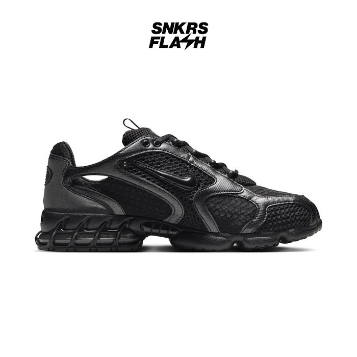 NIKE Air Zoom Spiridon Cage 2 Triple Black Sepatu Sneakers Pria - HM8497010 - Size 43