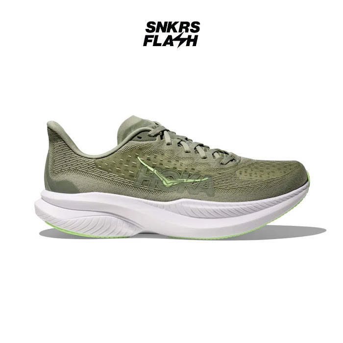 HOKA ONE ONE Mach 6 Forest Lichen Tart Apple Sepatu Lari Pria - 1147790FRT - Size 40
