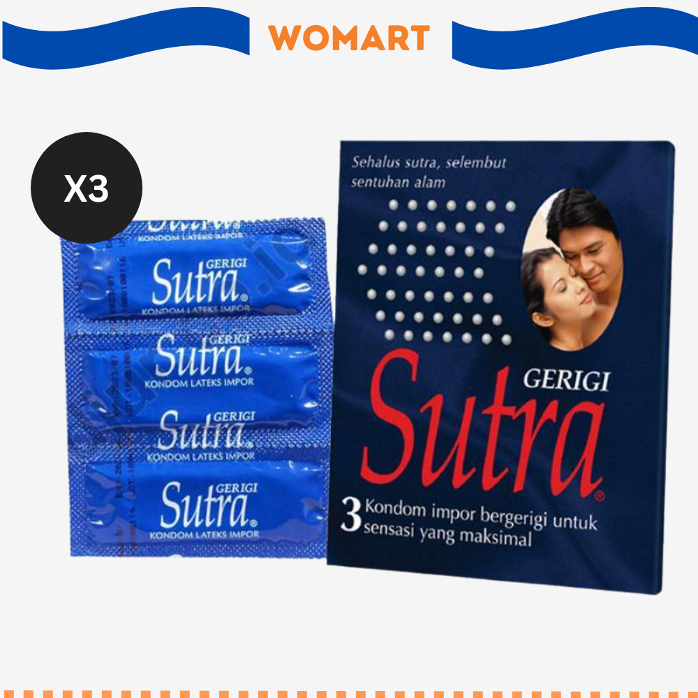 Kondom Sutra Gerigi - 3 Pcs (3 Box) - Kondom Bergerigi Sutra Womart