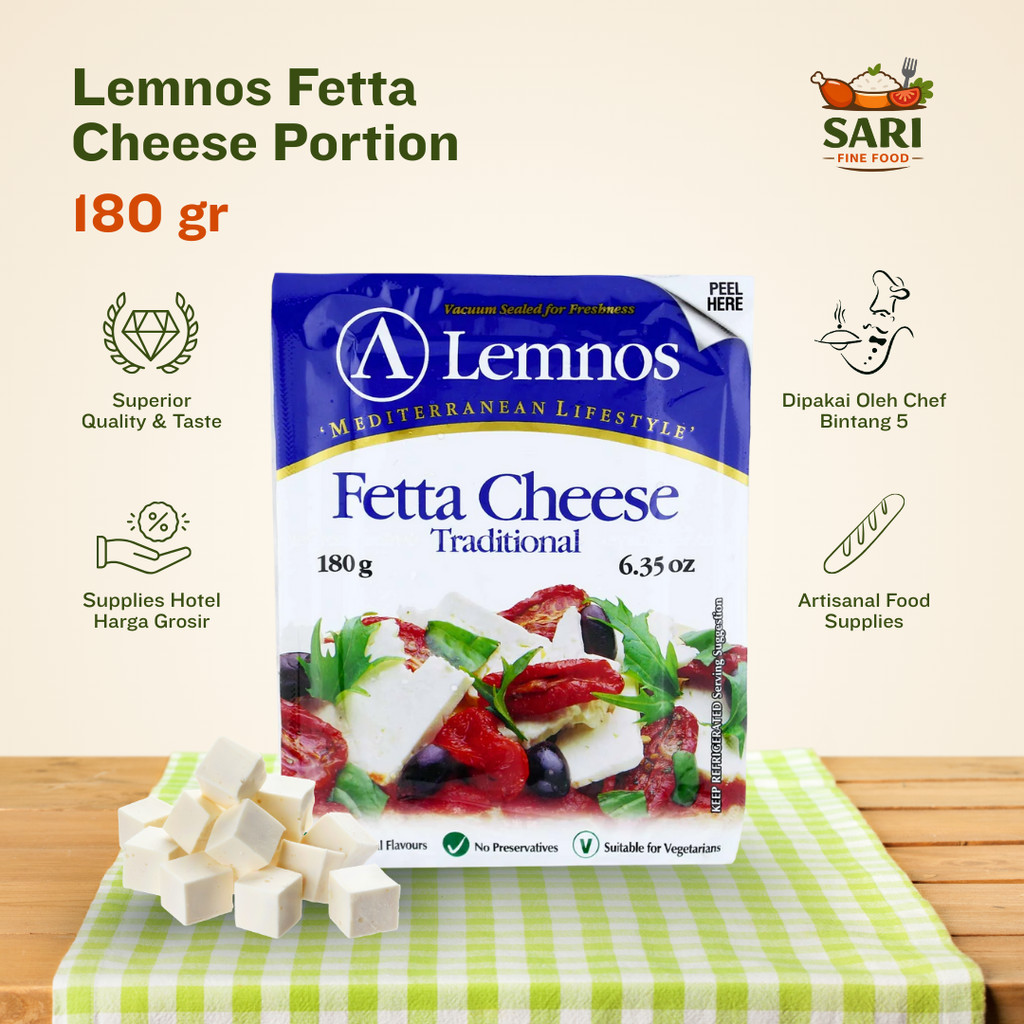 Lemnos Fetta Cheese Portion 180 gr