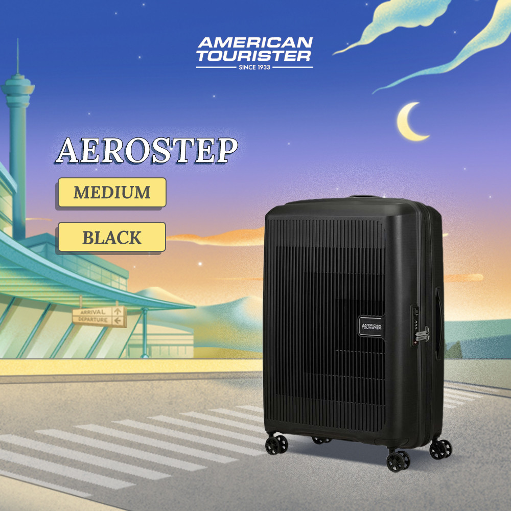 American Tourister Koper Hardcase Aerostep Medium 24" - Black