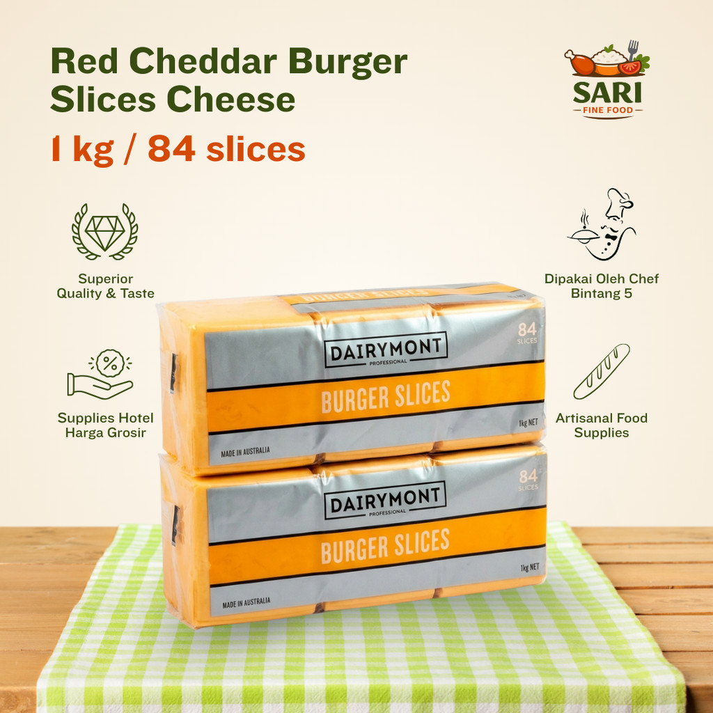 Red Cheddar Burger Slices Cheese