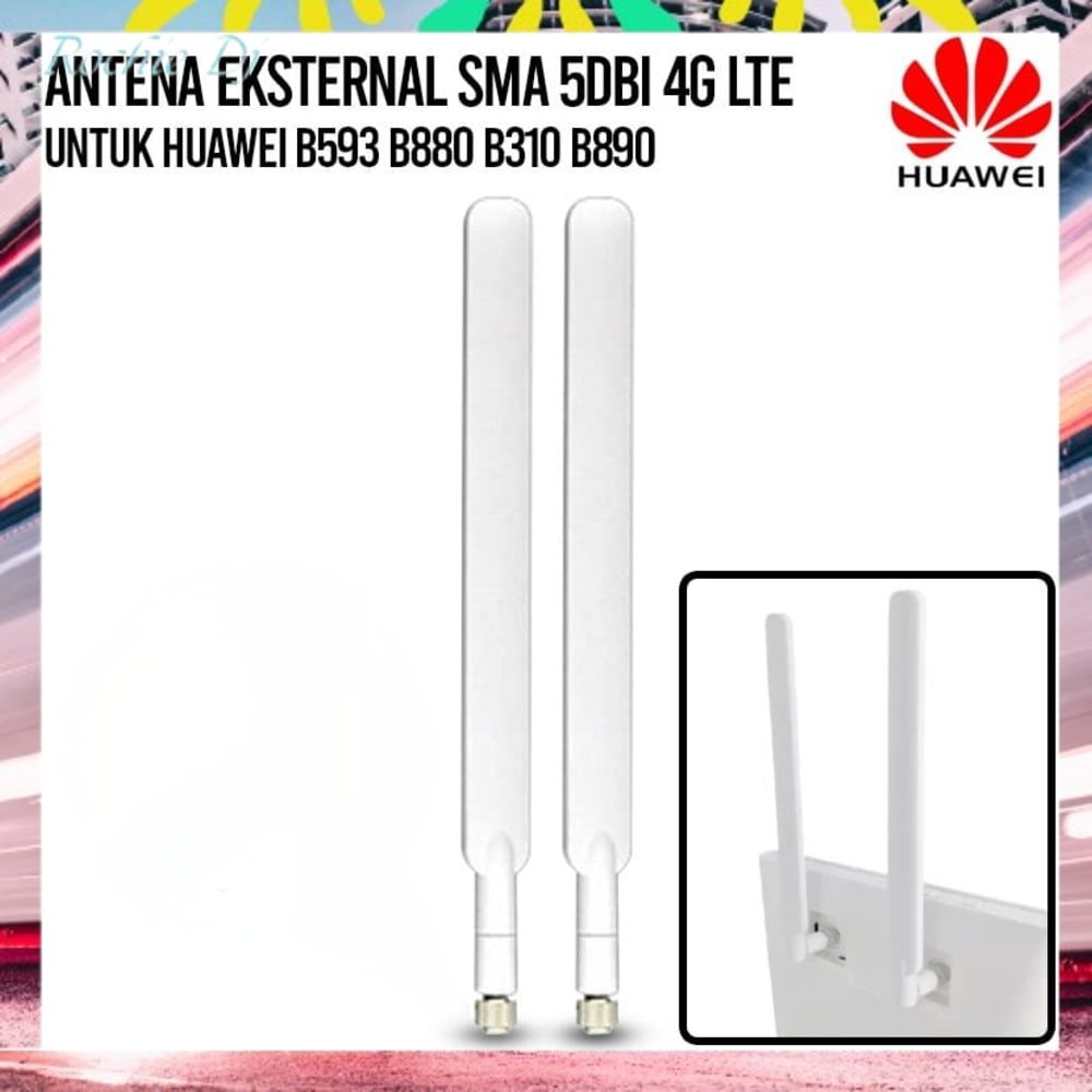 HUAWEI ANTENA EKSTERNAL SMA 5DBI 4G LTE FOR HUAWEI B593 B880 B310 B890 - WHITE