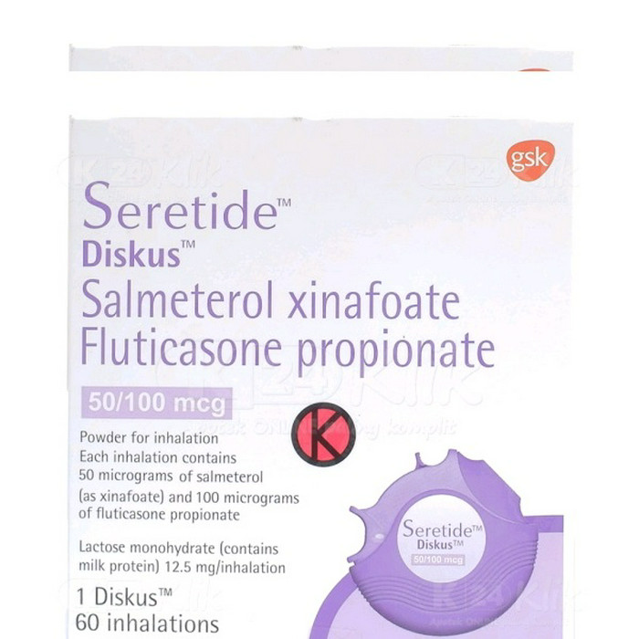 SERETIDE DISKUS 50/100 INHALER 1 DISKUS @ 60 DOSIS