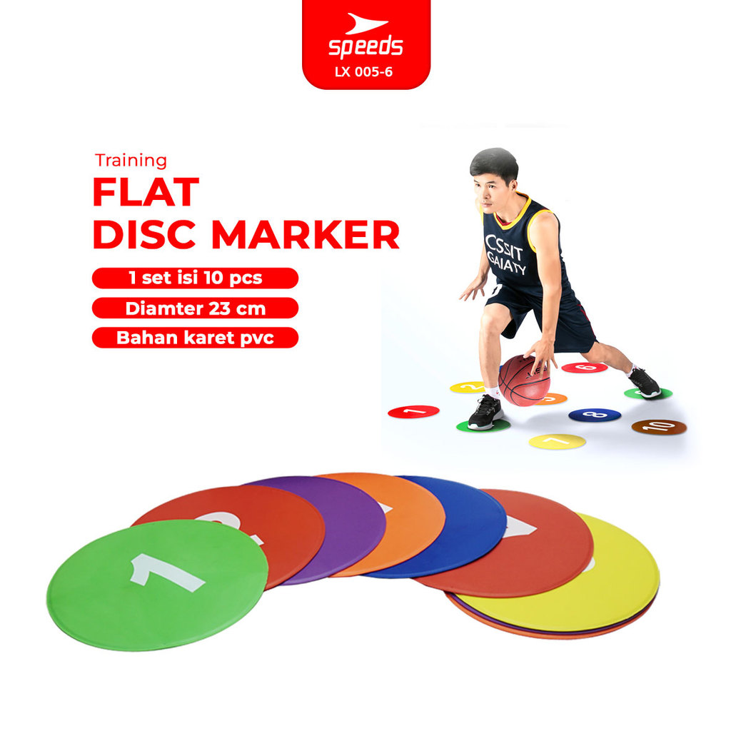 SPEEDS Agility Training Marker  Flat Disc 1 set Penanda Olahraga Futsal Marker 005-6