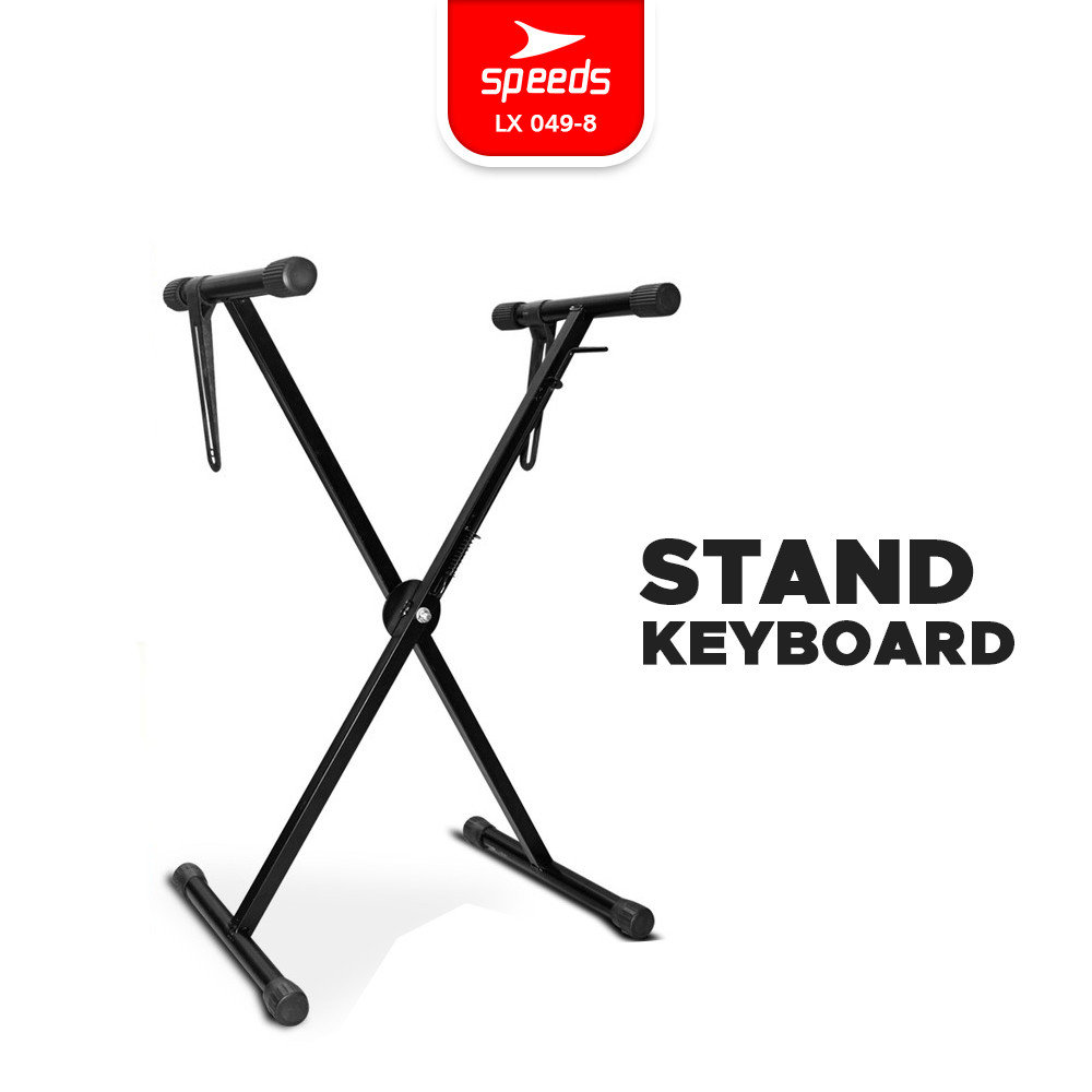 SPEEDS Stand Keyboard Double Lipat Portable Untuk Semua Piano Anak Anak 049-8