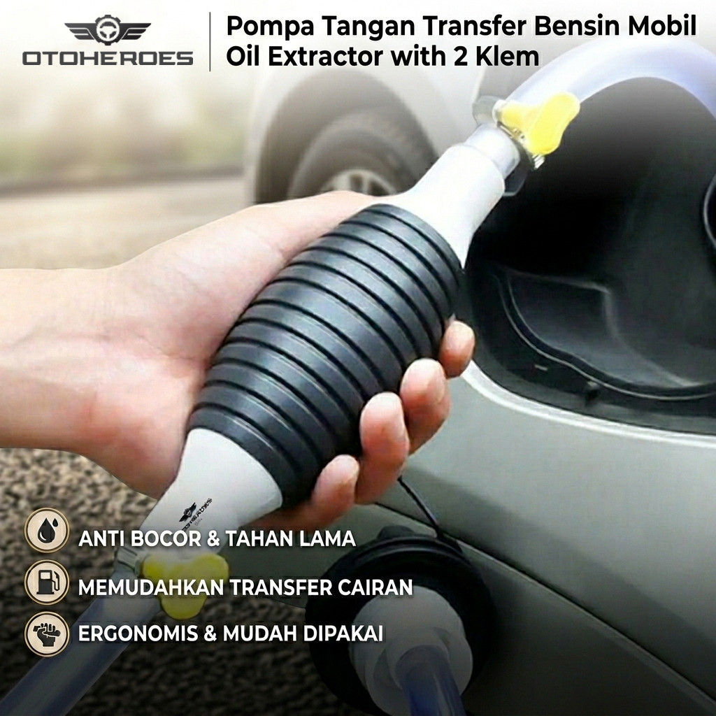 Pompa Tangan Transfer Bensin Mobil Oil Extractor OTOHEROES