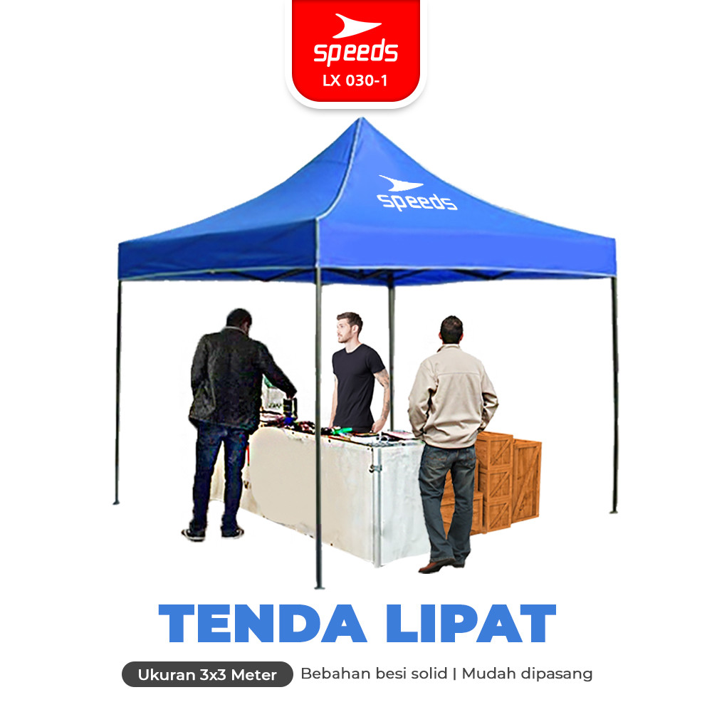 SPEEDS Tenda Jualan Lipat 3x3, 2x2, 2,5x2,5 Tenda Kendaraan Tenda Bazar Otomatis 030-1A
