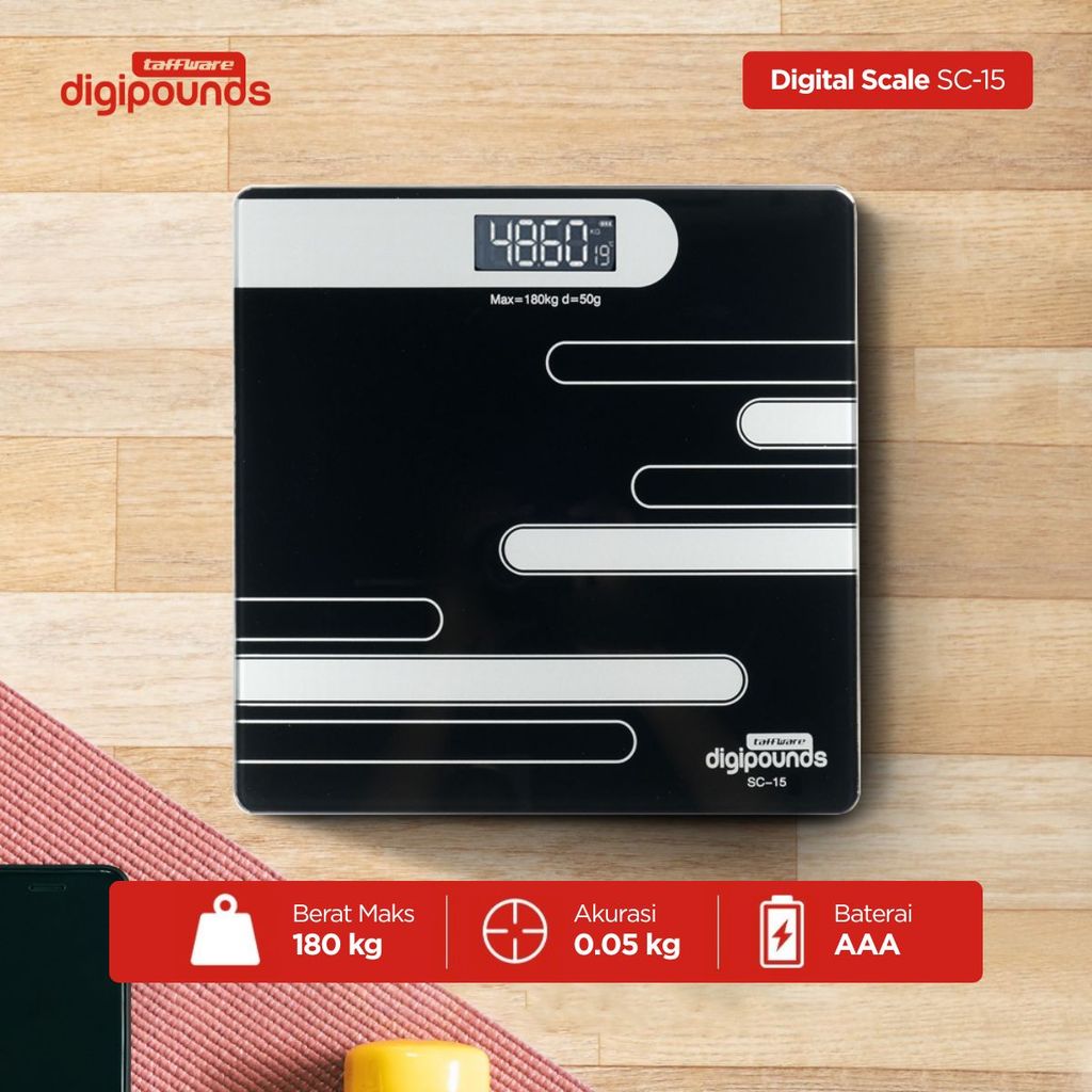 Timbangan Badan Digital Scale 180kg Taffware