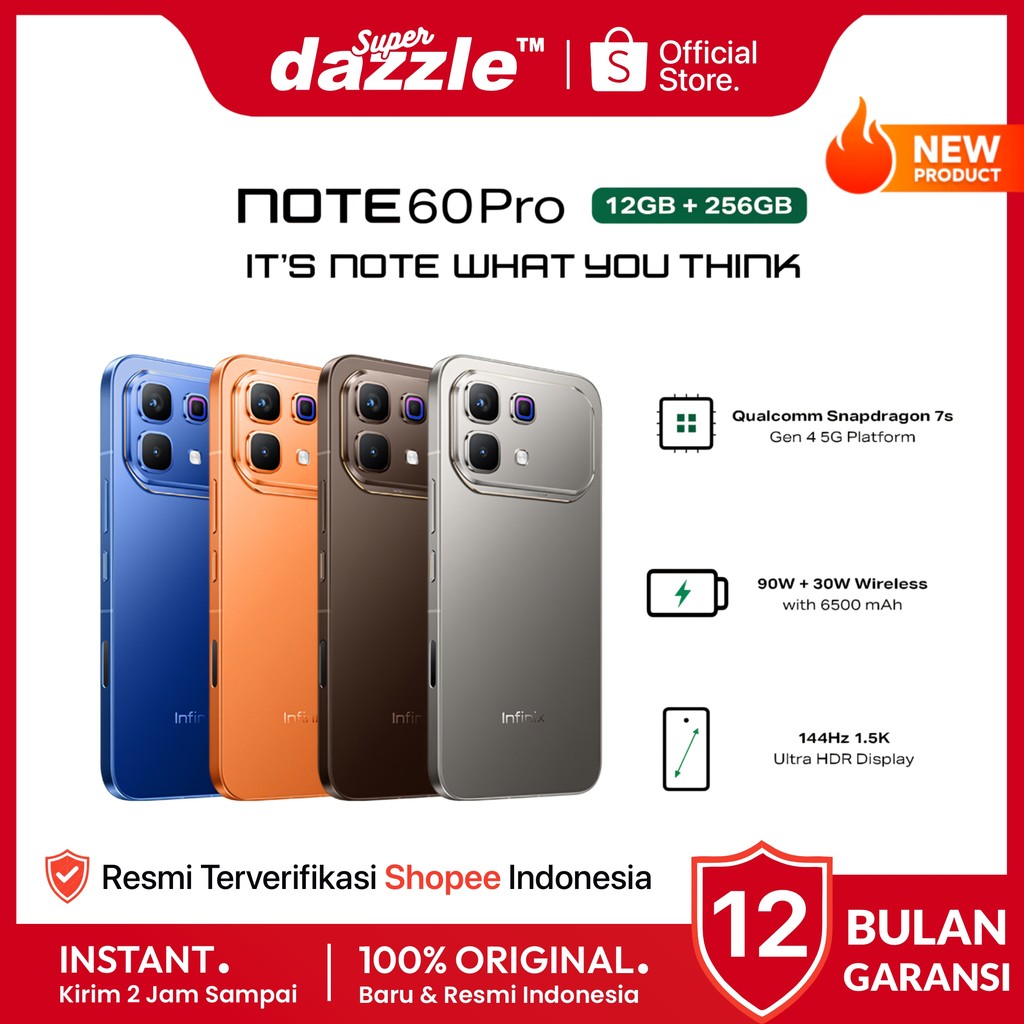 HP INFINIX Note 60 Pro 5G 12/256 8/256 GB Original Garansi Resmi Official Store Handphone Ori