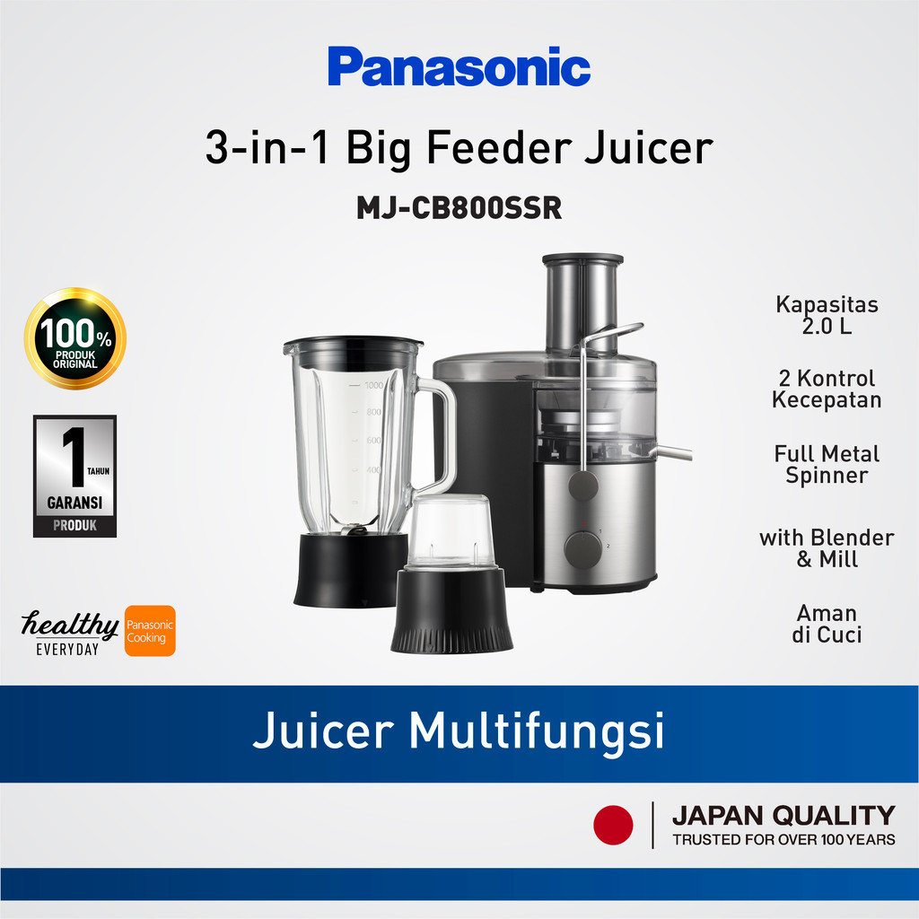 Panasonic MJ-CB800SSR Juicer + Blender [2 L]