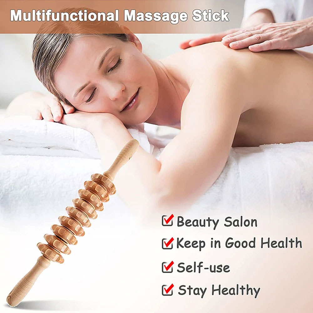 Alat Pijat Kayu Roller Badan Manual