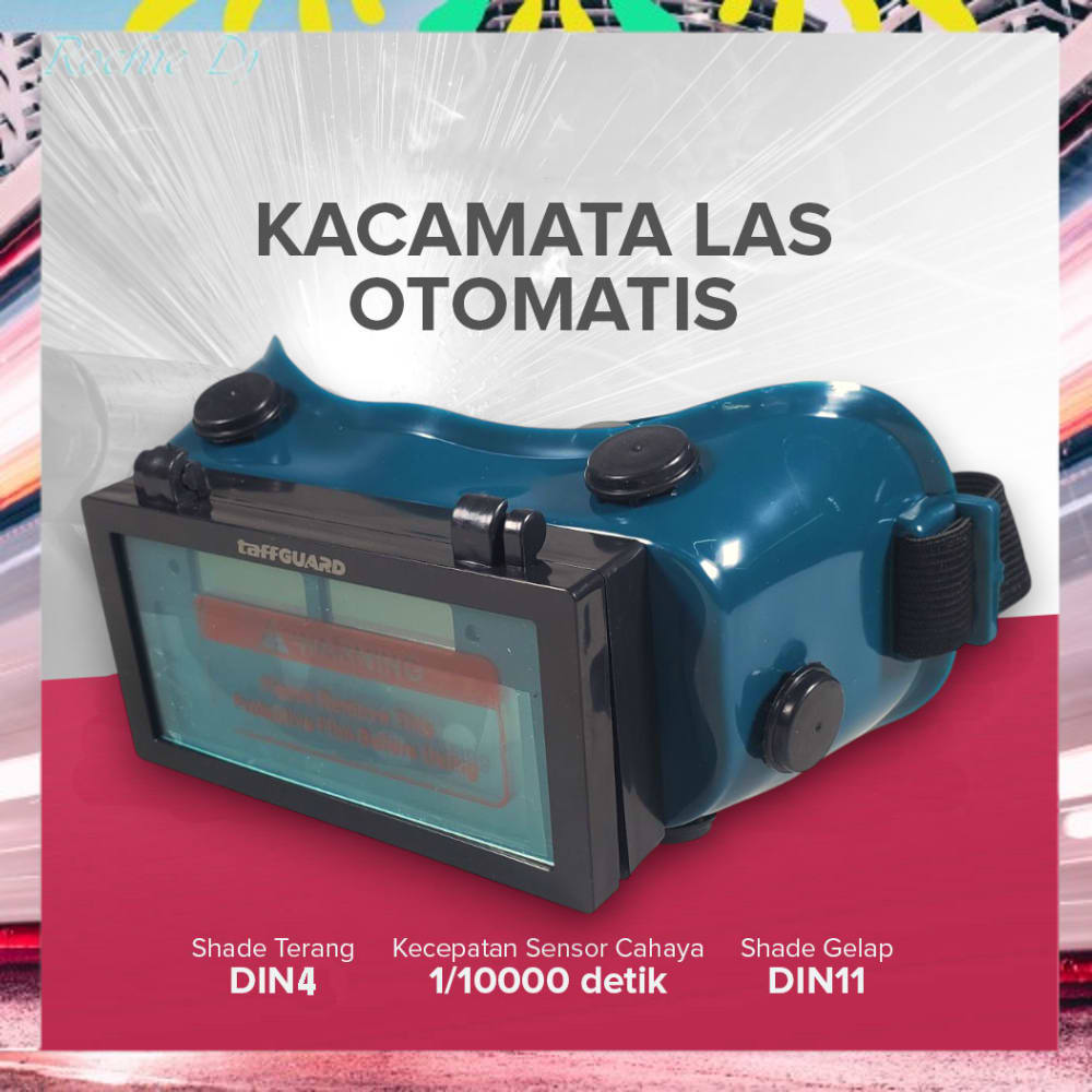 TRUSOXIN KACAMATA LAS OTOMATIS AUTO DARKENING SOLDERING GOOGLES - YZ01 - BLACK/GREEN