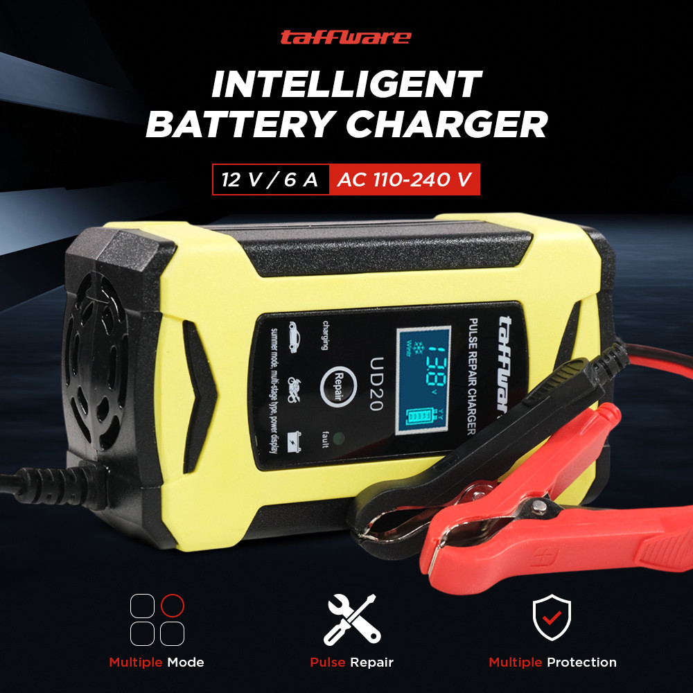 Charger Aki Mobil Otomatis 12V 6A Taffware
