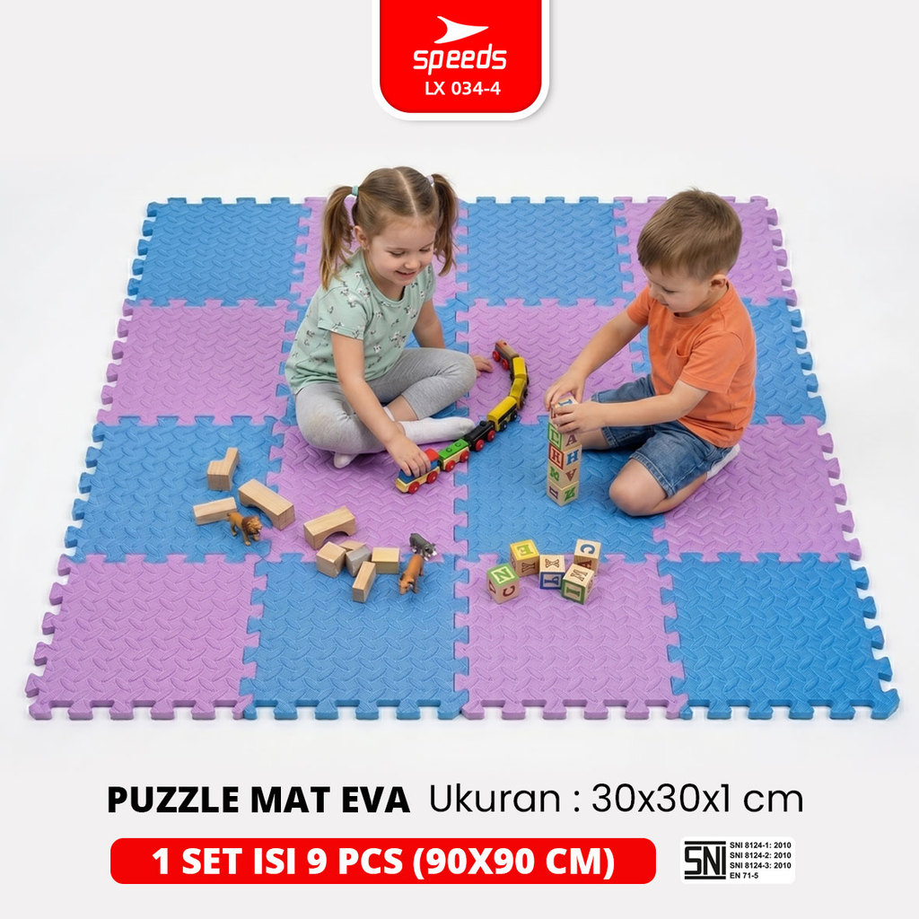SPEEDS Matras Evamat Matras Puzzle Karpet Puzzle Matras Alas Lantai Evamat Aman 30x30cm Alas Bermain