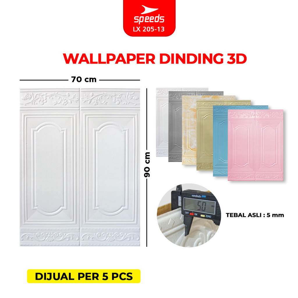 SPEEDS SNI Wallpaper 3D Foam Motif Jendela Wallpaper Dinding Waterproof Sticker Dinding Berstandar 2