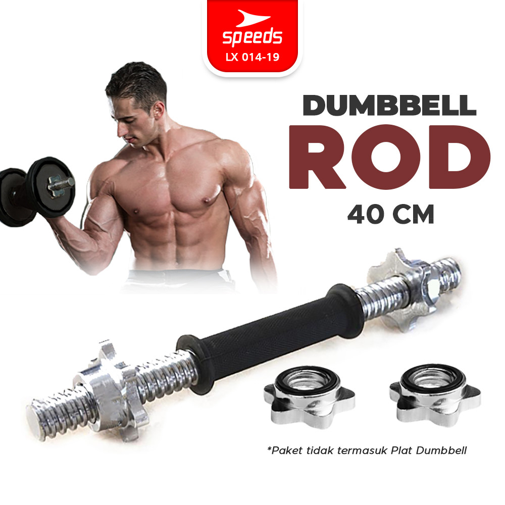 SPEEDS Stick Barbel/Dumbell Bar Panjang 35 cm Fitness Gym 014-19