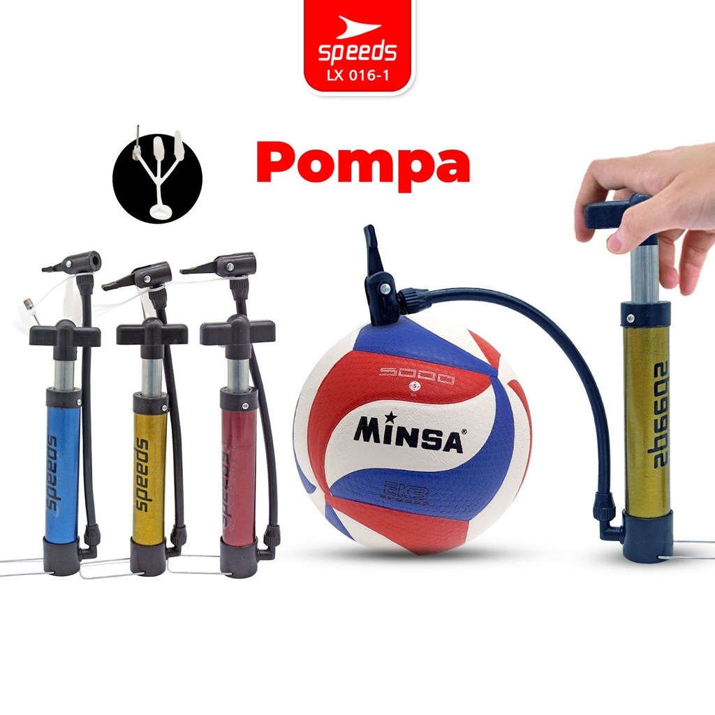 SPEEDS Pompa Angin Manual Jarum Untuk Bola Basket/Futsal/Volly Pump Ball  LX 016-1