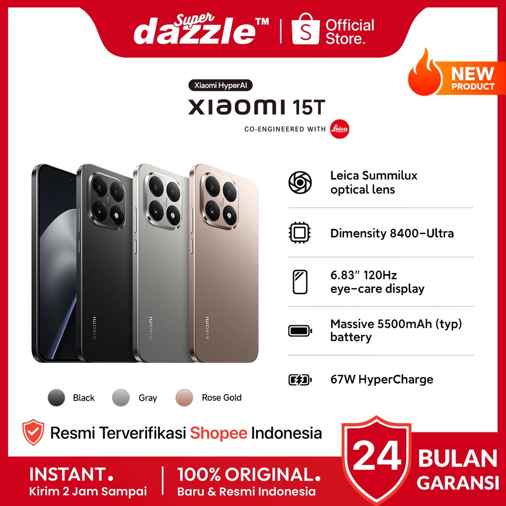HP XIAOMI Mi 15T 12/512 GB Leica Original Resmi Official Store Handphone Ori 15 T