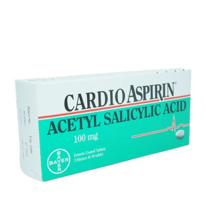 CARDIO ASPIRIN 100 MG 1 BLISTER @ 10 TABLET SALUT ENTERIK