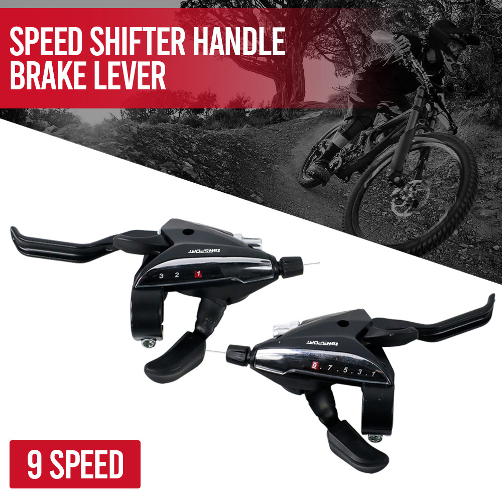TaffSPORT Mezzo Shifter Handle Brake Rem Sepeda 2 PCS - ST-EF65 Warna Hitam Speed Shifter,9 Speed
