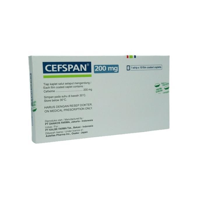 CEFSPAN 200 MG 1 STRIP @ 10 KAPLET SALUT SELAPUT