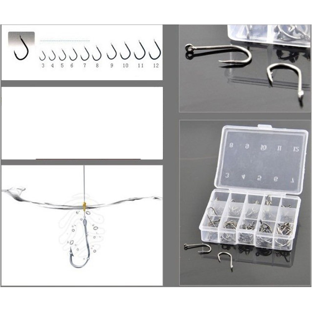 Set Mata Kail Pancing J Hook 70 PCS TaffSPORT Kail Pancing Box Set