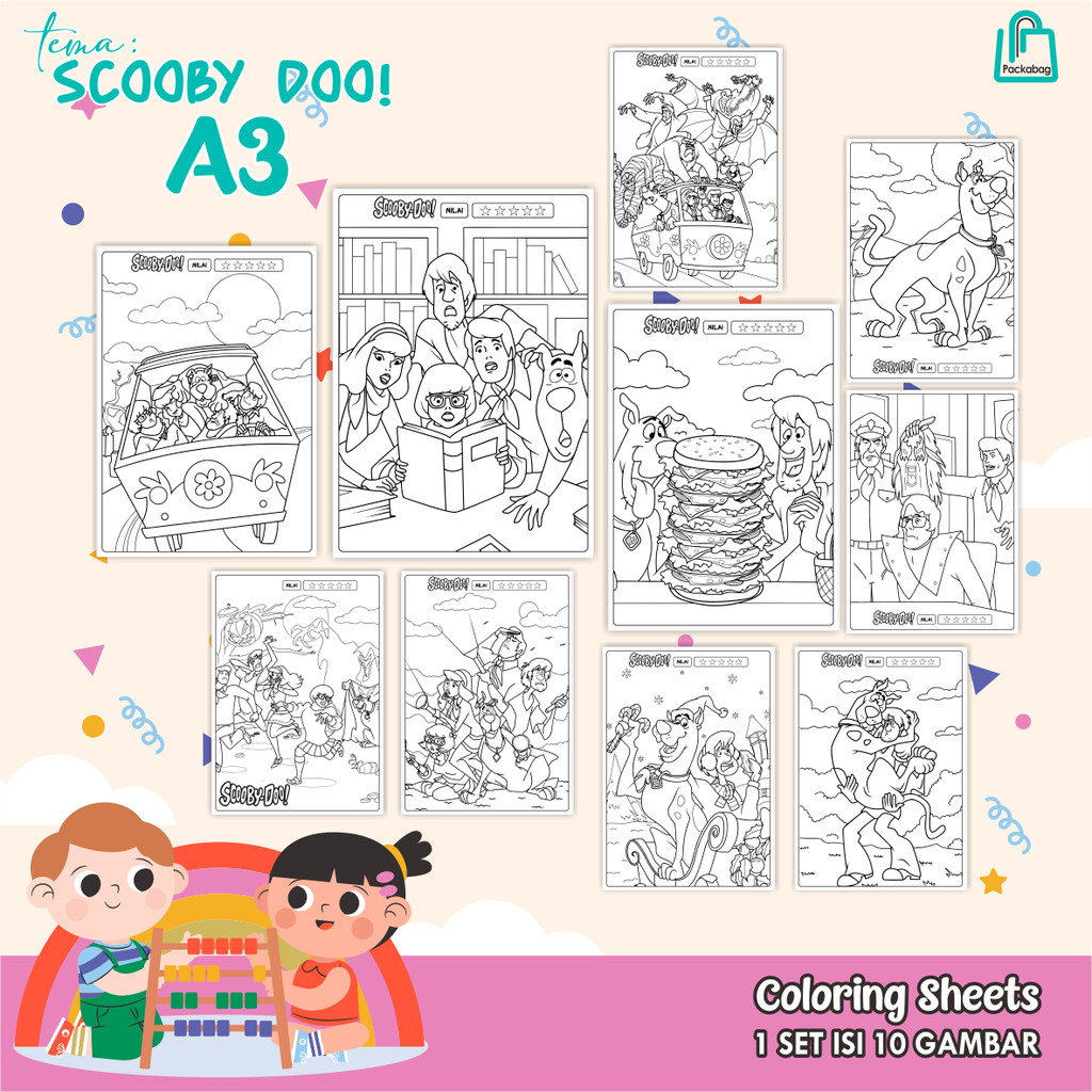 

KERTAS MEWARNAI ANAK UKURAN A3 – ISI 10 LEMBAR – COLORING SHEETS KARTUN EDUKATIF BERUANG