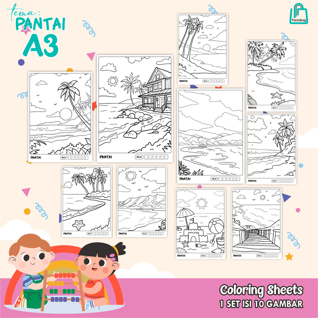 

KERTAS MEWARNAI ANAK UKURAN A3 – ISI 10 LEMBAR – COLORING SHEETS KARTUN EDUKATIF ANGSA