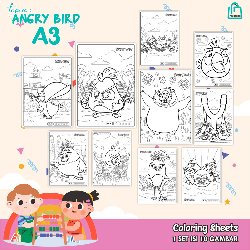 

KERTAS MEWARNAI ANAK UKURAN A3 – ISI 10 LEMBAR – COLORING SHEETS KARTUN EDUKATIF BRAVE