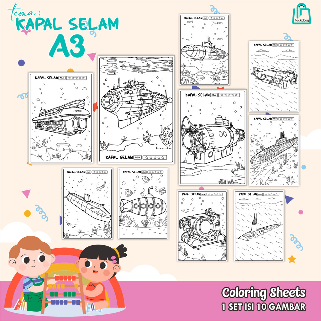 

KERTAS MEWARNAI ANAK UKURAN A3 – ISI 10 LEMBAR – COLORING SHEETS KARTUN EDUKATIF BARBIE