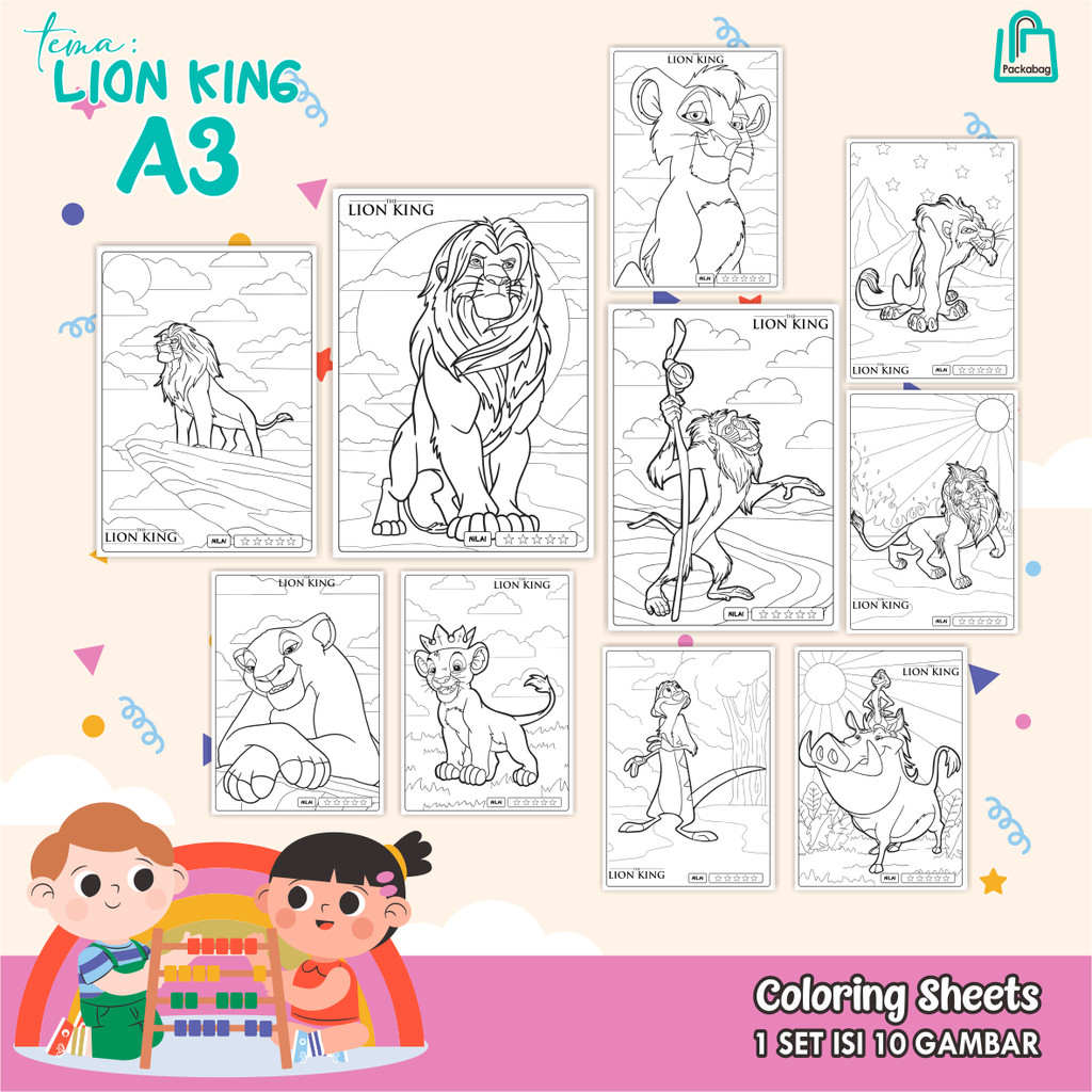 

KERTAS MEWARNAI ANAK UKURAN A3 – ISI 10 LEMBAR – COLORING SHEETS KARTUN EDUKATIF DINOSAURUS 02