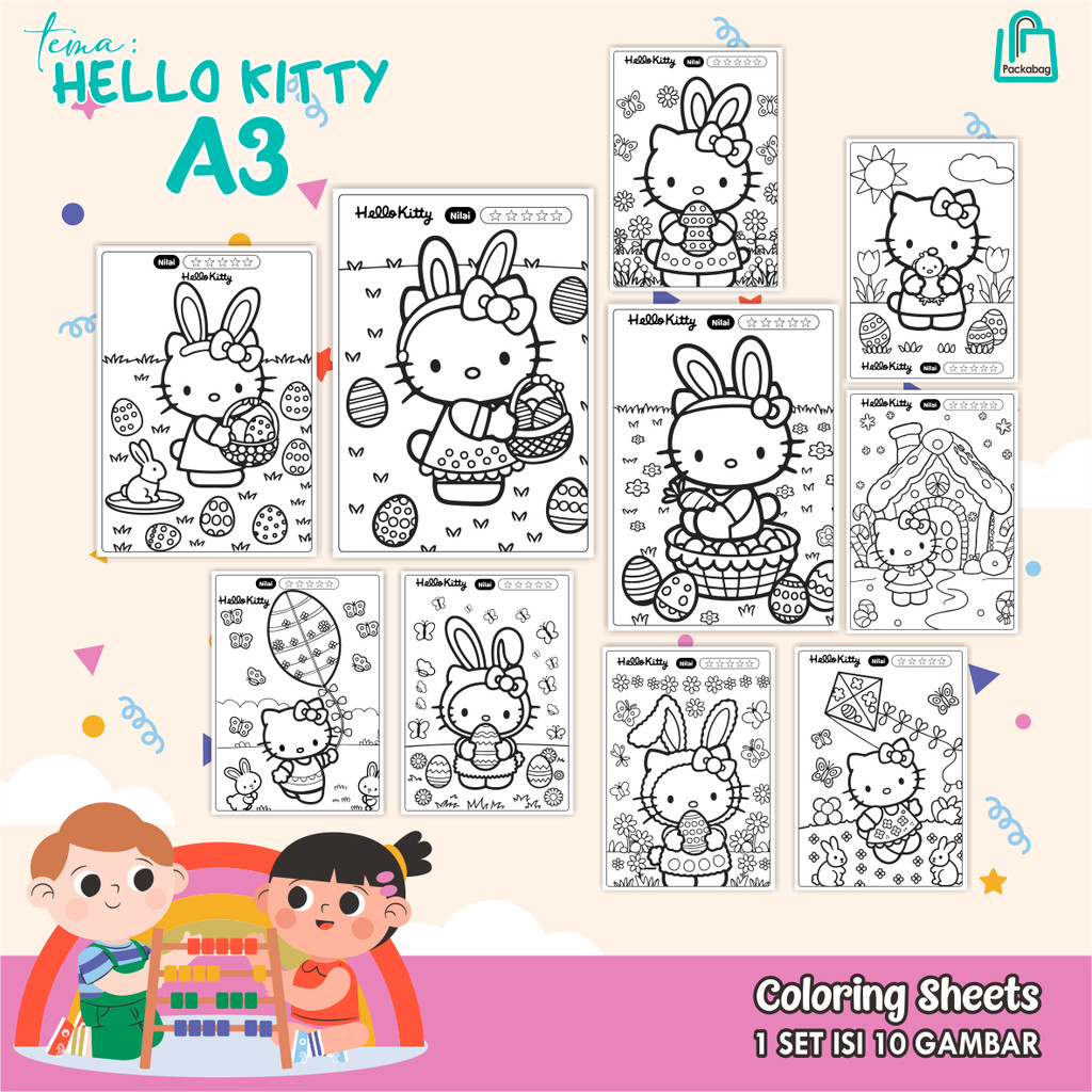 

KERTAS MEWARNAI ANAK UKURAN A3 – ISI 10 LEMBAR – COLORING SHEETS KARTUN EDUKATIF BUGS BUNNY