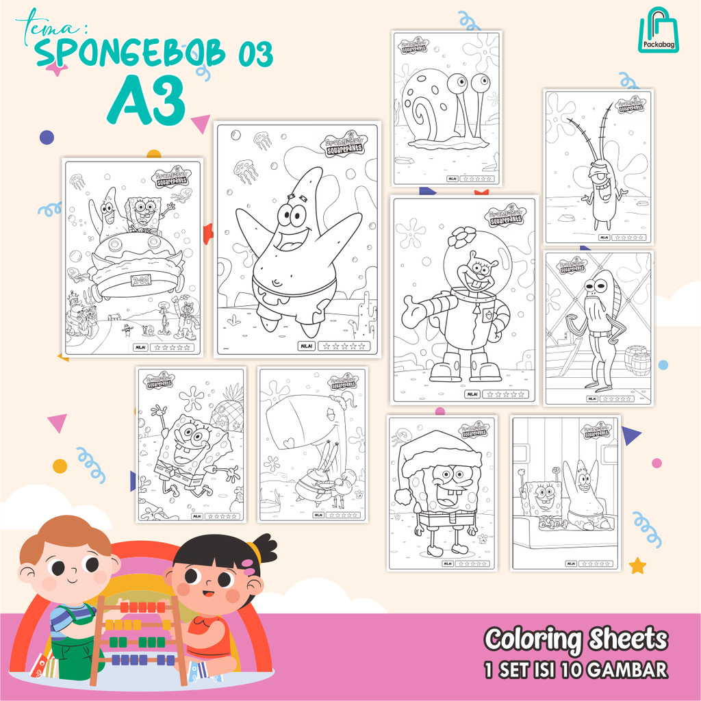

KERTAS MEWARNAI ANAK UKURAN A3 – ISI 10 LEMBAR – COLORING SHEETS KARTUN EDUKATIF ICE AGE 03