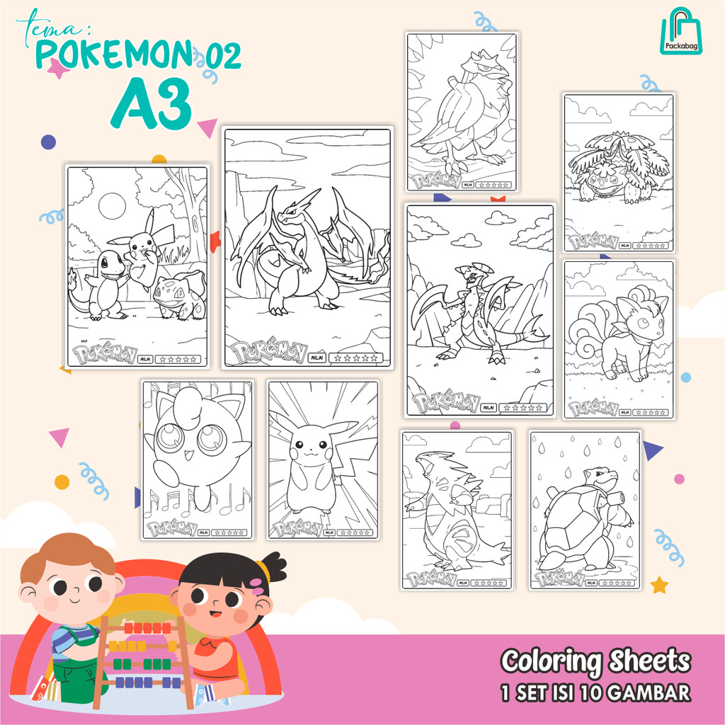 

KERTAS MEWARNAI ANAK UKURAN A3 – ISI 10 LEMBAR – COLORING SHEETS KARTUN EDUKATIF ICE AGE 01