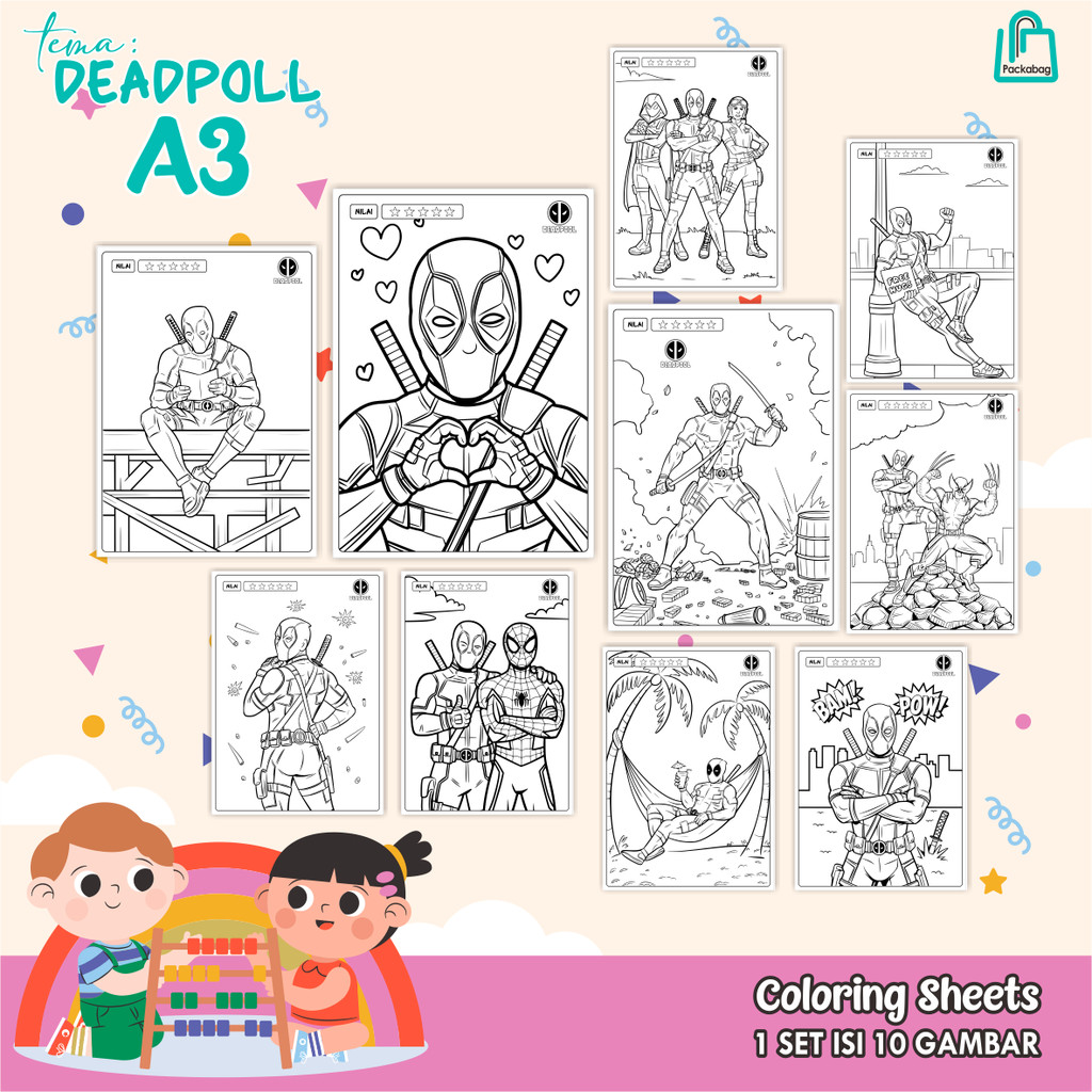 

KERTAS MEWARNAI ANAK UKURAN A3 – ISI 10 LEMBAR – COLORING SHEETS KARTUN EDUKATIF KIRBY