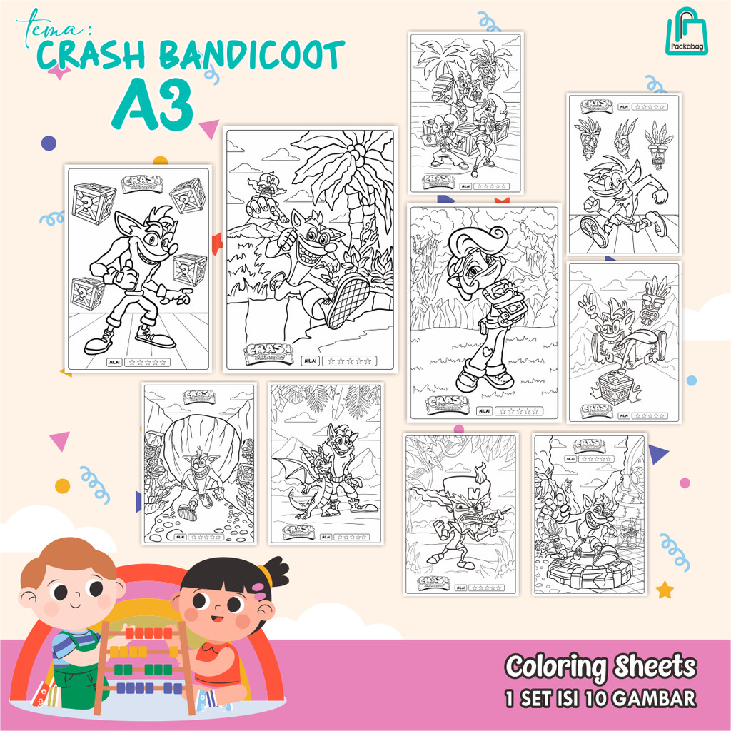 

KERTAS MEWARNAI ANAK UKURAN A3 – ISI 10 LEMBAR – COLORING SHEETS KARTUN EDUKATIF LITTLE BABY