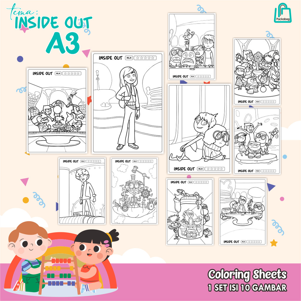 

KERTAS MEWARNAI ANAK UKURAN A3 – ISI 10 LEMBAR – COLORING SHEETS KARTUN EDUKATIF KUROMI