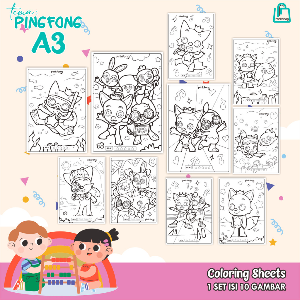 

KERTAS MEWARNAI ANAK UKURAN A3 – ISI 10 LEMBAR – COLORING SHEETS KARTUN EDUKATIF LION KING