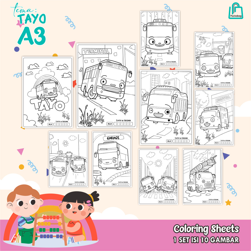 

KERTAS MEWARNAI ANAK UKURAN A3 – ISI 10 LEMBAR – COLORING SHEETS KARTUN EDUKATIF MADAGASKAR