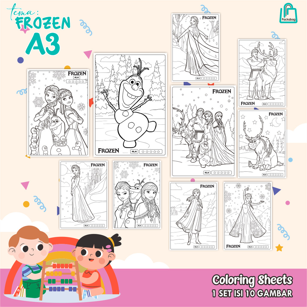 

KERTAS MEWARNAI ANAK UKURAN A3 – ISI 10 LEMBAR – COLORING SHEETS KARTUN EDUKATIF PEPPA PIG