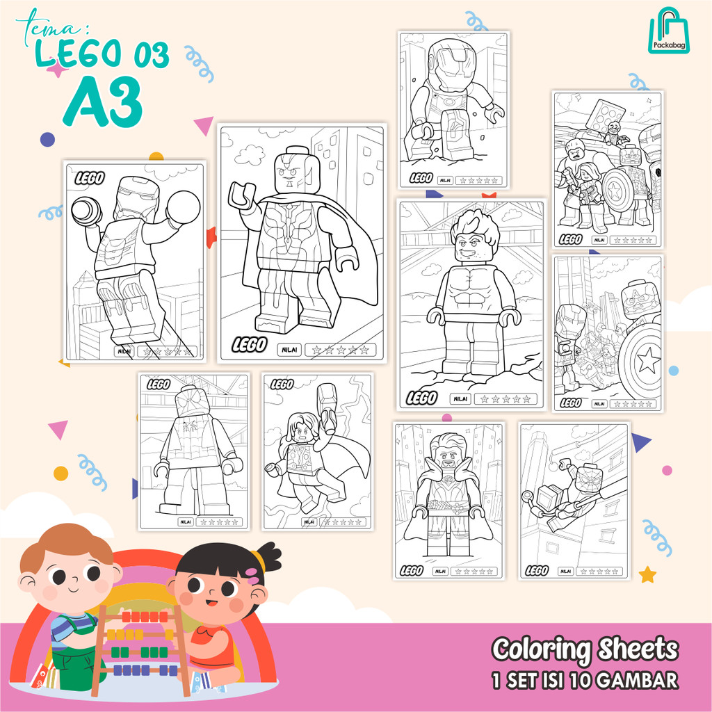 

KERTAS MEWARNAI ANAK UKURAN A3 – ISI 10 LEMBAR – COLORING SHEETS KARTUN EDUKATIF PINOCCHIO