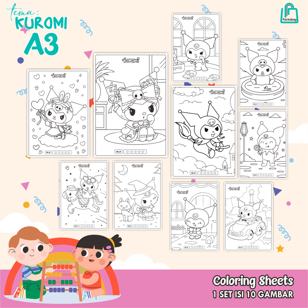 

KERTAS MEWARNAI ANAK UKURAN A3 – ISI 10 LEMBAR – COLORING SHEETS KARTUN EDUKATIF RABBIT
