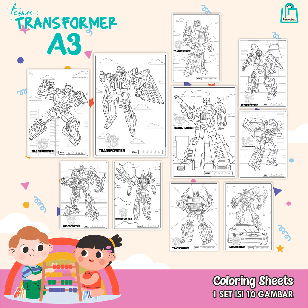 

KERTAS MEWARNAI ANAK UKURAN A3 – ISI 10 LEMBAR – COLORING SHEETS KARTUN EDUKATIF RIO