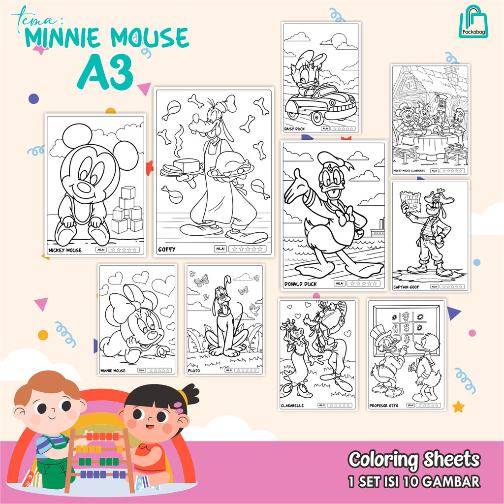 

KERTAS MEWARNAI ANAK UKURAN A3 – ISI 10 LEMBAR – COLORING SHEETS KARTUN EDUKATIF SUPER MARIO 02