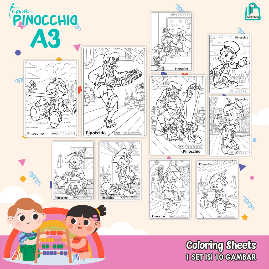 

KERTAS MEWARNAI ANAK UKURAN A3 – ISI 10 LEMBAR – COLORING SHEETS KARTUN EDUKATIF STRAWBERRY SHORTCAKE
