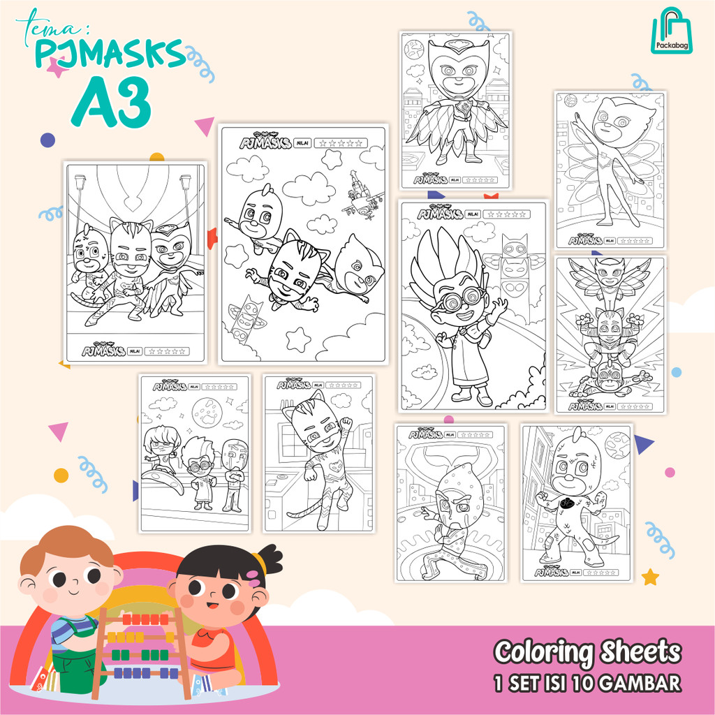 

KERTAS MEWARNAI ANAK UKURAN A3 – ISI 10 LEMBAR – COLORING SHEETS KARTUN EDUKATIF TELETUBBIES