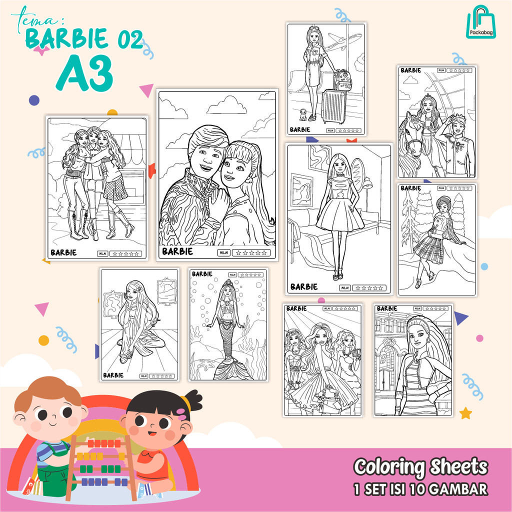 

KERTAS MEWARNAI ANAK UKURAN A3 – ISI 10 LEMBAR – COLORING SHEETS KARTUN EDUKATIF THE LORAX